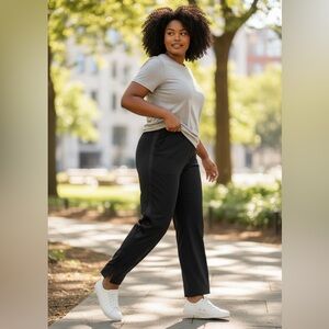 Athleta Brooklyn Ankle Pants Size 10 Black Travel Stretch Slim